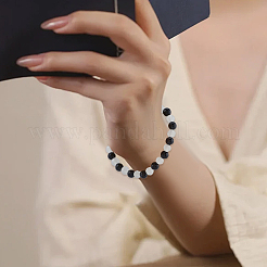 60 шт. бусины из натурального черного оникса&nbsp;G-SC0003-58