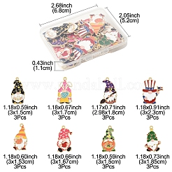 24шт 8 стиля подвески из сплава с эмалью&nbsp;ENAM-FS0002-80