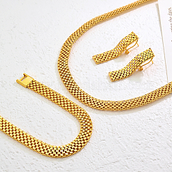 Минималистичные комплекты из железных цепочек с ажурными браслетами&nbsp;TS6133