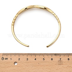 Браслеты-манжеты из латуни с микропаве из прозрачных кубических цирконий для женщин&nbsp;LS-BJEW-B145-07G-02