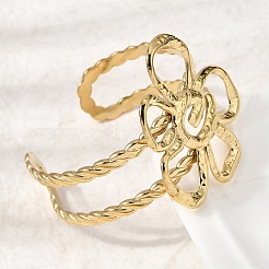 Стильные браслеты-манжеты из нержавеющей стали 304&nbsp;BJEW-K302-01C-G