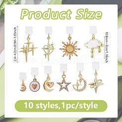 10шт пластиковые мобильные пылезащитные заглушки&nbsp;HJEW-DC00117