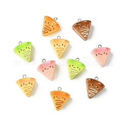 40 шт. 5 цвета непрозрачные подвески из смолы&nbsp;RESI-CJ0004-80