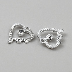 Сплава кристалла горный хрусталь подвески&nbsp;ALRI-WH0001-16S