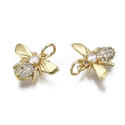 Латунные микропаве прозрачные подвески с фианитом&nbsp;X-KK-Q769-021-NF