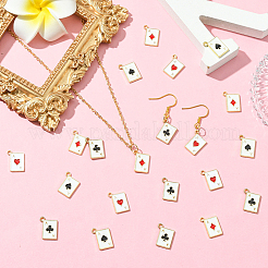 40шт 4 цвета подвески из цинкового сплава с эмалью&nbsp;ENAM-SC0009-97