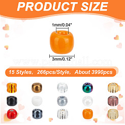 15 цвет хэллоуинстеклянные бусины&nbsp;SEED-HY0001-17A