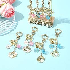 4 шт. подвесных украшений из сплава эмали и стекла&nbsp;HJEW-FS00049