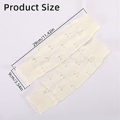 Теплые вязаные перчатки из акрилового волокна с полурукавами в форме сердца&nbsp;PW-WGC2DC6-03