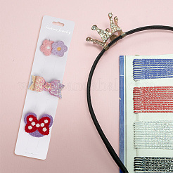 Карты дисплея скрепки для волос&nbsp;CDIS-WH0020-13