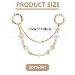 2 шт. акриловые и стеклянные бусины для мобильных ремней&nbsp;HJEW-FH00191