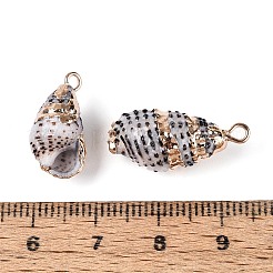 Гальванические подвески из натуральных ракушек&nbsp;BSHE-T015-04