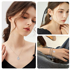 10 шт. 5 стиля подвески на стойке с покрытием из латуни с микропаве из кубического циркония&nbsp;KK-TA0002-42