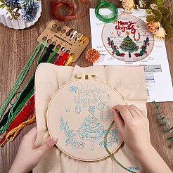 Рождественские наборы для вышивки своими руками для начинающих&nbsp;AJEW-WH20816-026