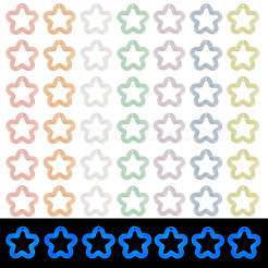 70 шт. 7-х цветные прозрачные светящиеся акриловые подвески&nbsp;TACR-TA0001-65