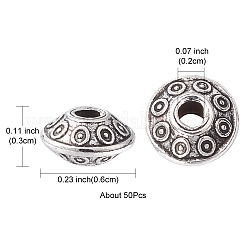 Тибетском стиле сплав Шарики прокладки&nbsp;TIBEB-YW0001-07