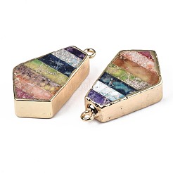 Кулоны из натуральной императорской яшмы цвета радуги&nbsp;G-S359-329