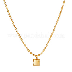 Подвески-колье квадратной формы из полированной нержавеющей стали 304 для женщин&nbsp;WGCA7B3-02