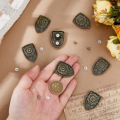 10 шт. декоративные заклепки из сплава&nbsp;BUTT-FH0001-028AB