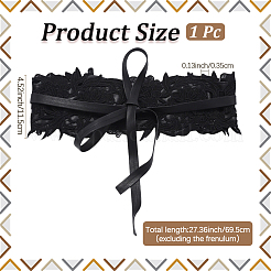 Искусственная кожа цветочные кружева широкие цепные ремни&nbsp;AJEW-WH20077-032E