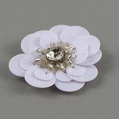 Аппликации из бисера из пвх в форме цветка/блестки&nbsp;DIY-WH0308-287D