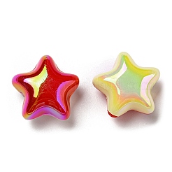 УФ-покрытие радужные переливающиеся непрозрачные акриловые бусины&nbsp;MACR-D081-13