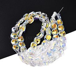 Стеклянные бусины с гальваническим покрытием &nbsp;EGLA-N012-07B