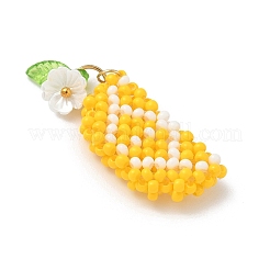 Подвески из стеклянных бусин в форме лимона&nbsp;PALLOY-MZ00921