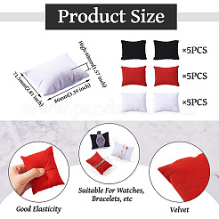 15шт. 3-х цветная бархатная мини-подушка&nbsp;AJEW-TA0001-65