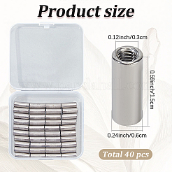 40 шт. гайки-уши из нержавеющей стали 304&nbsp;DIY-BBC0002-62