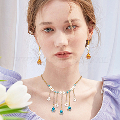 80 шт. 8-х цветный цинковый сплав с подвесками из кубического циркония&nbsp;FIND-UN0016-09