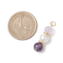 3 шт. 3 подвески из натурального аметиста&nbsp;PALLOY-JF04786-02