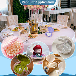 Шкатулки для хранения ювелирных изделий в форме ракушек из перламутрового пластика&nbsp;AJEW-WH0695-138A-01