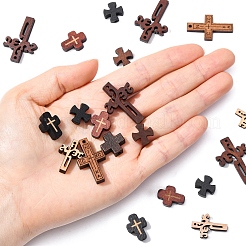 40шт. 8 стиля подвесок и бусин из натурального дерева&nbsp;WOOD-FS0001-46