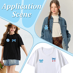 15 шт. 5 стиля бант тема самоклеящаяся компьютерная вышивка ткань приклеиваемая/пришивная нашивка&nbsp;DIY-AR0004-84