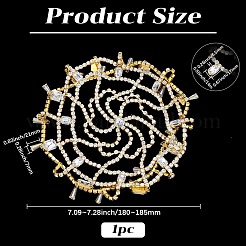 Ободки для волос из сплава со стразами для женщин&nbsp;AJEW-WH20020-241G