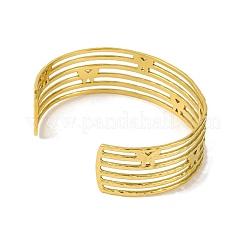 Ионное покрытие (IP) бабочка 304 нержавеющая сталь манжеты браслеты для женщин&nbsp;BJEW-B104-23G