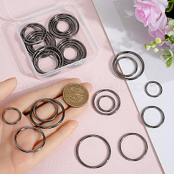 40 шт. 4 стиля соединительных колец из цинкового сплава&nbsp;FIND-SP0002-79B