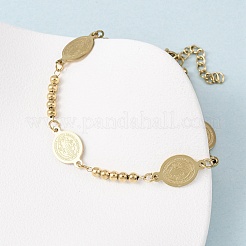 Браслеты из нержавеющей стали 304 Religion&nbsp;BJEW-F524-04A-G