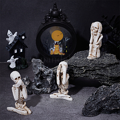 3 шт. 3 стиля скелета из смолы для украшения дома&nbsp;DJEW-WH0103-007