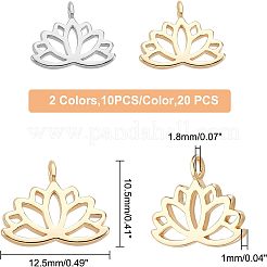 20шт 2 цвета латунные подвески&nbsp;KK-FH0002-18