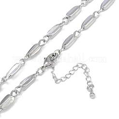 Ожерелья из овальной цепи с покрытием из латуни для женщин&nbsp;NJEW-K382-16C-P