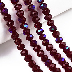 Стеклянные бусины с гальваническим покрытием &nbsp;EGLA-A034-T3mm-L21