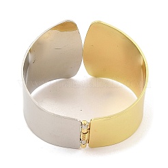 Железные широкие простые браслеты для женщин&nbsp;BJEW-L629-09GP