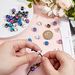 24 шт. Европейские бусины из сплава 2 цветов&nbsp;FIND-HS0001-72