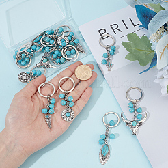 15шт 5 стиля брелоков из железа и сплава&nbsp;KEYC-GO00015