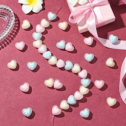 45 шт. 3-х цветные прорезиненные непрозрачные акриловые бусины&nbsp;OACR-CJ0002-56