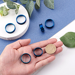 6 шт. 6 стиля из нержавеющей стали с рифлеными кольцами для пальцев&nbsp;STAS-YS0001-19