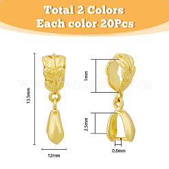 40 шт. 2-цветная стойка с покрытием из латуни&nbsp;KK-DC0002-78