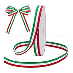 Лента в полоску из трехцветного полиэстера длиной 50 ярд.&nbsp;OCOR-WH0078-199B